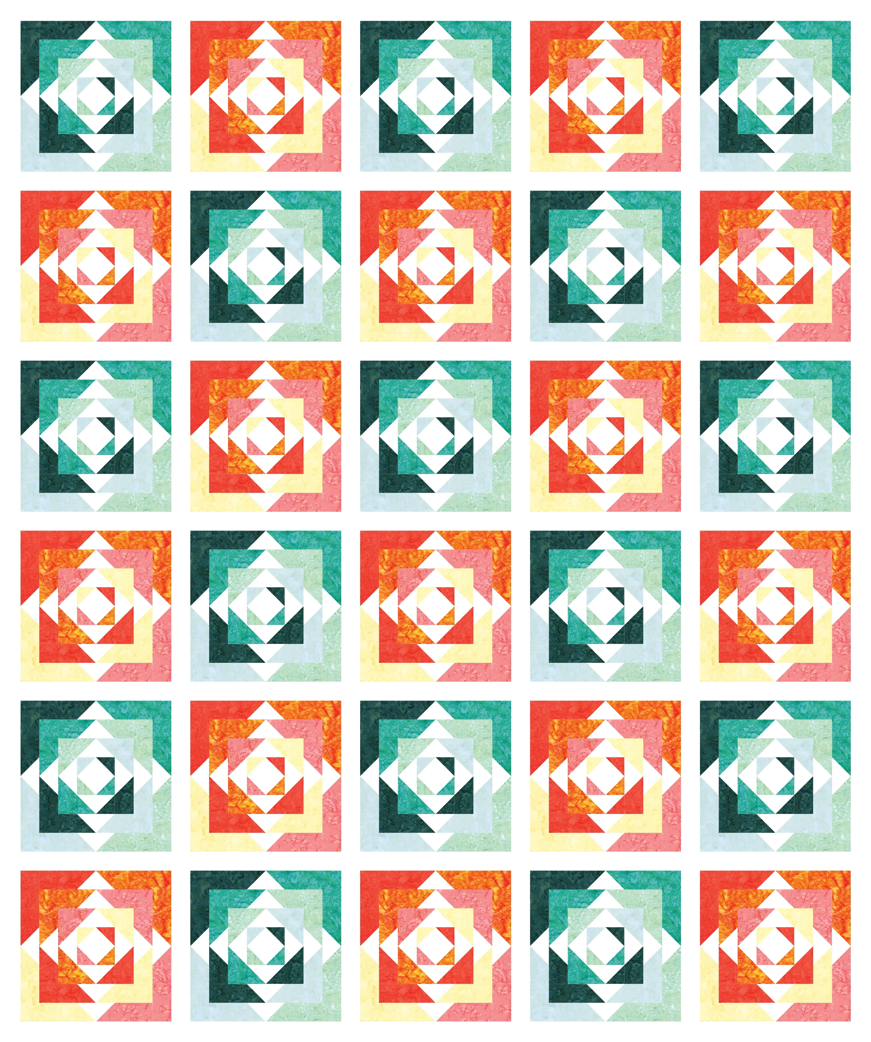 Prism Quilt Kit - Queen - White Background
