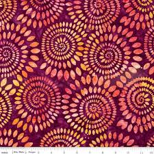 Riley Blake Expressions Batiks - Berry Persimmon